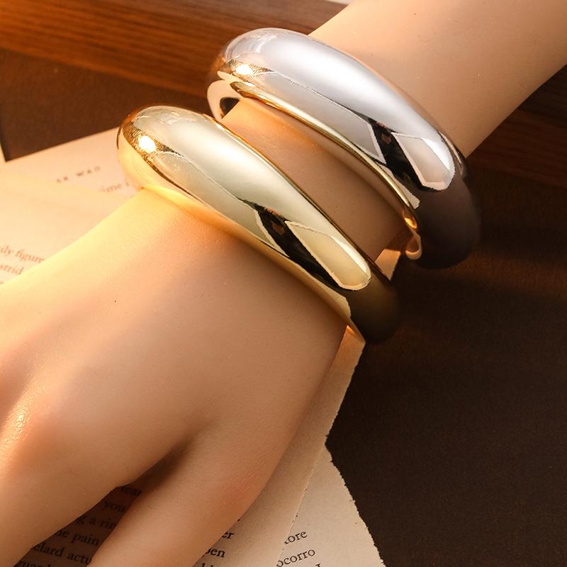 Fashion Exaggerated Irregular Bracelets for Women Simple Hip Hop Rock Personality Plastic Cuff Bangle Trendy Jewelry