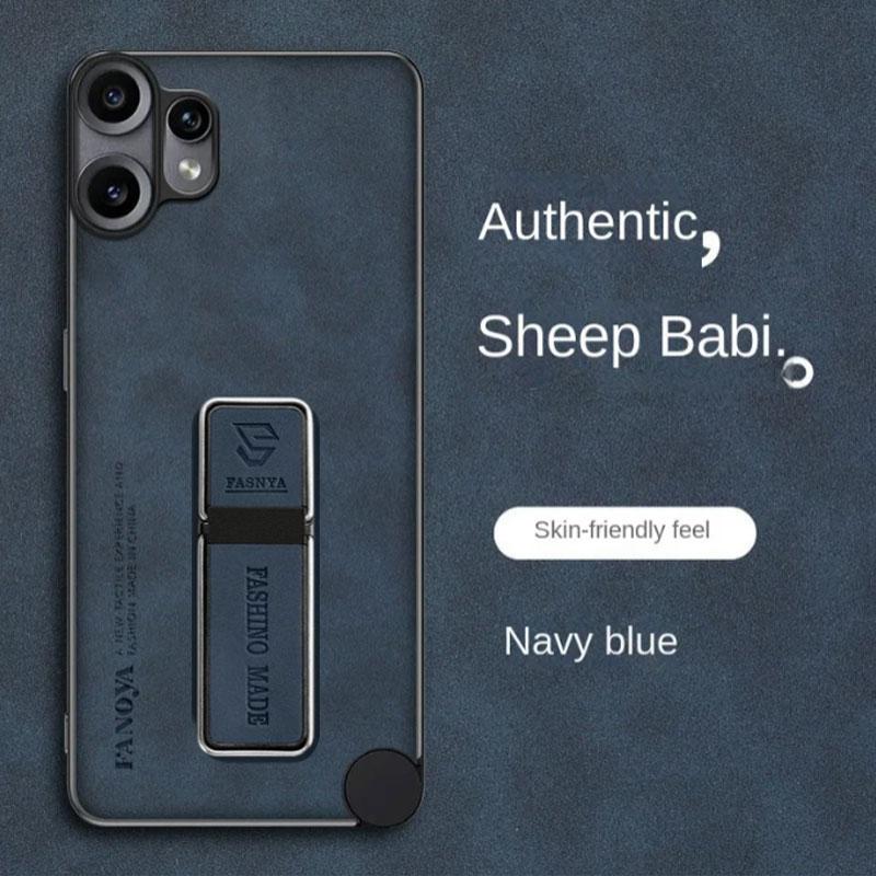 Sheepskin Leather Case for Nothing CMF Phone 2 Pro Case for CMF Phone2pro Luxury Matte Silicone Bumper Stand Holder Back Cover