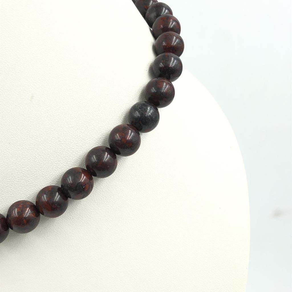 8mm Natürliche Eisen-Tigerauge Edelsteinperlen Verstellbare Halskette 17-20" Handgefertigt Schönes Choker Halsband Für Geschenk 8BN-35