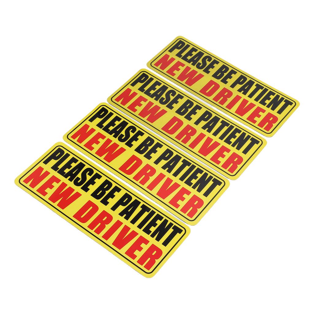 4 Stück Bitte Geduld Neuer Fahrer Magnet Wetterfest Wiederverwendbar Reflektierender Neuer Fahrer Aufkleber
