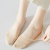 Halkfria Dam Båtsockor Bomullsbotten Isilke Strumpor Mode Osynliga Båtsockor Sommar