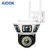 AIOOK YOOSEE HD 12MP 4K IP CCTV Outdoor Waterproof Security Camera Night Vision Two-way Intercom Mobile Monitoring Alarm 360°PTZ WiFi Camera