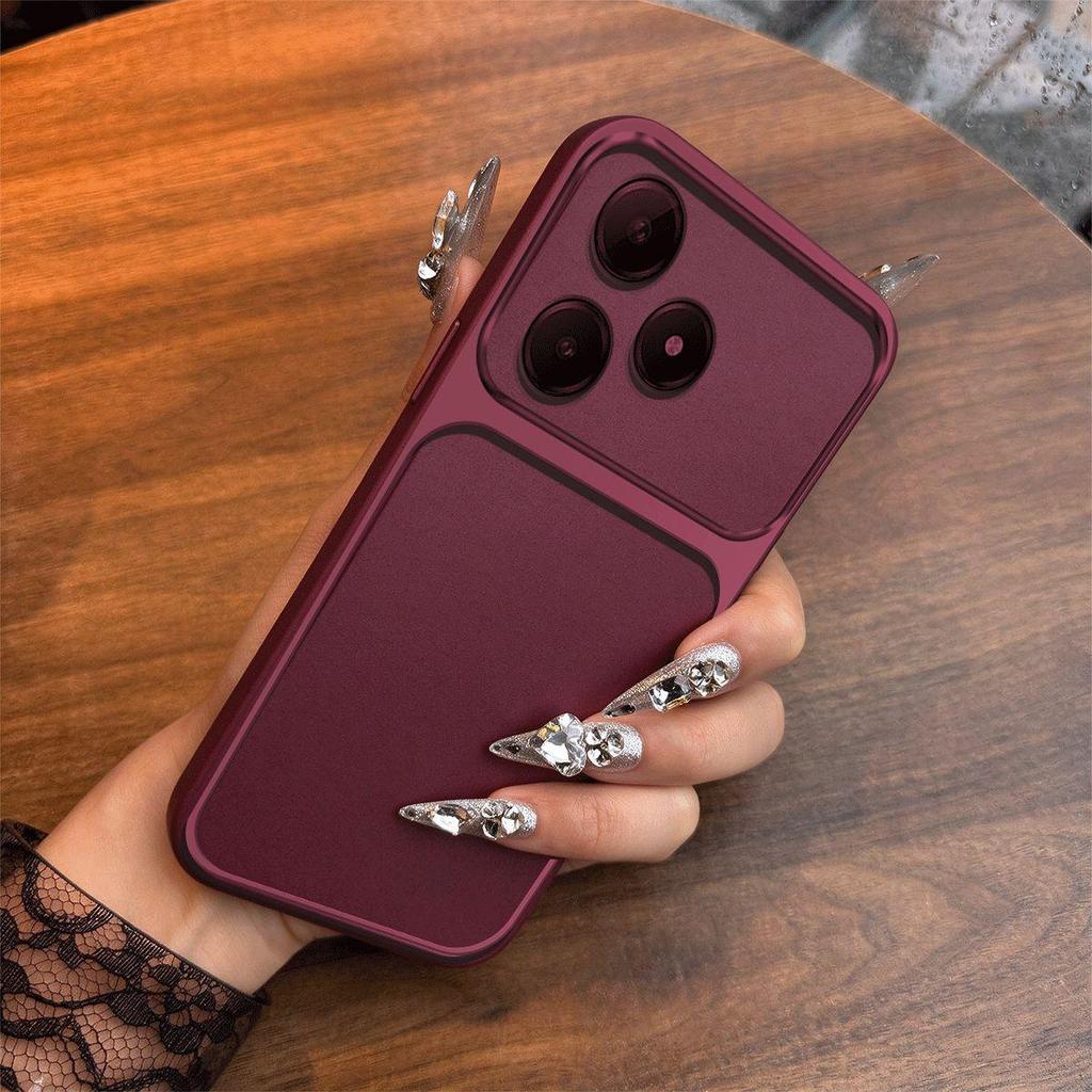 Smooth Oil-Sprayed Bumper for OPPO A6c Big Lens Protection Shockproof Case
