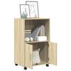 VidaXL Rolling Cabinet Sonoma Oak 55x40x91 Cm Engineered Wood, Filing Cabinet, Home Filing Cabinet, Filing Cabinet 853184