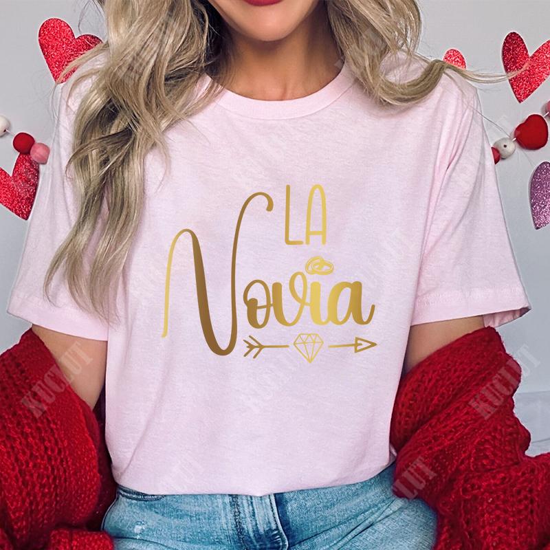 Spanish Girls Bachelorette Hen Party Tshirt Team Bride Squad Tops Women Single Farewell TShirt Bridal Shower Wedding Party Tees