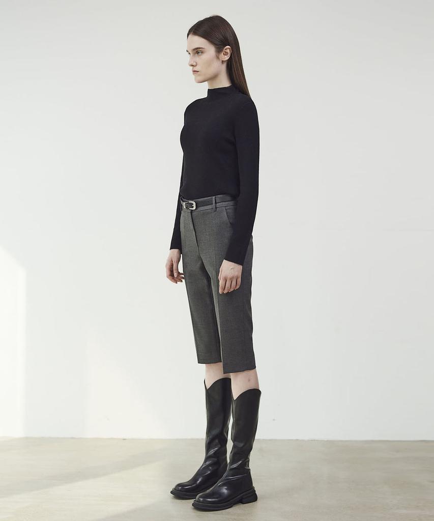 Ssikeoseun Wool Blend Tailored Shorts - Gray