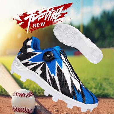 Professional Baseball Sneakers for Men Low Top Baseball Training Shoes Non Slip Long Spiked Sneakers Comfortable Outdoor Sneaker