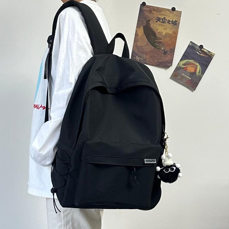 Rucksack Mittelstufe Herren Einfach Große Kapazität Reise Rucksack Lässig Japanische Mittelstufen- und Oberschul-Schultasche