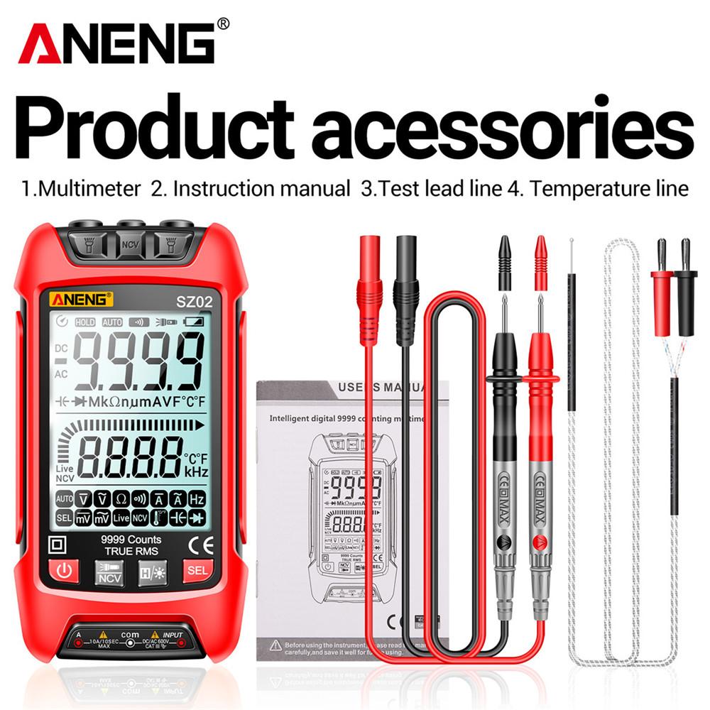 Digital Multimeter Smart ANENG  AC/DCVoltage Capacitance Meter 6000 Counts Auto Electrical Temp Resistance Transistor Test tools