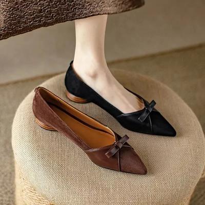 Summer Pointed Toe Solid Color Shallow Mouth Soft Bottom Comfortable Fashion Sandals New Elegant Casual Flat Women's Shoes