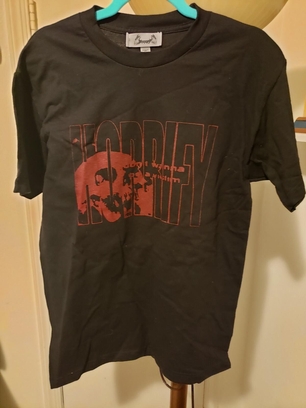 Horrify I Dont Want To Be A Victim Shirt Black size M horror scary skull Unisex T-Shirt XL