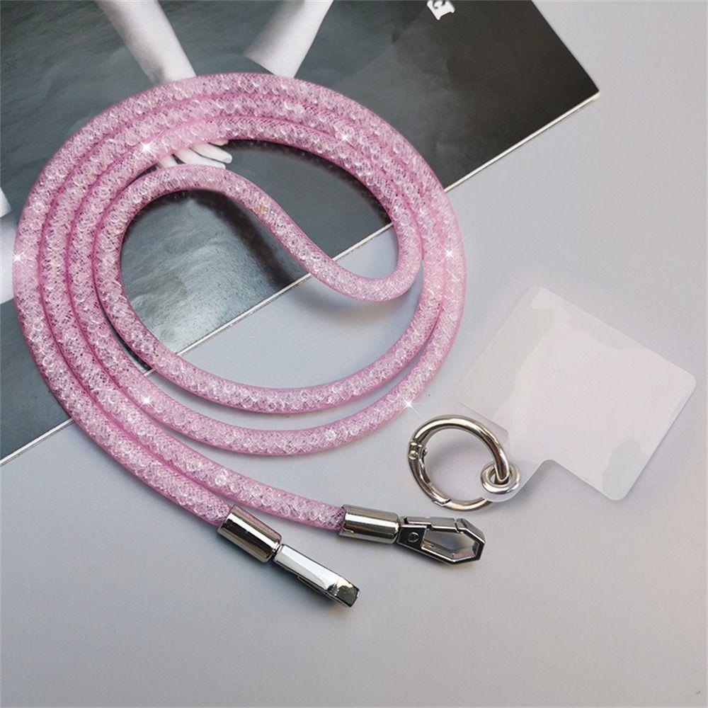 Dragonne Strass Pour Téléphone Portable - Longueur 20 Ou 42 Cm - Design Brillant Et Pratique Pour Avoir Les Mains Libres