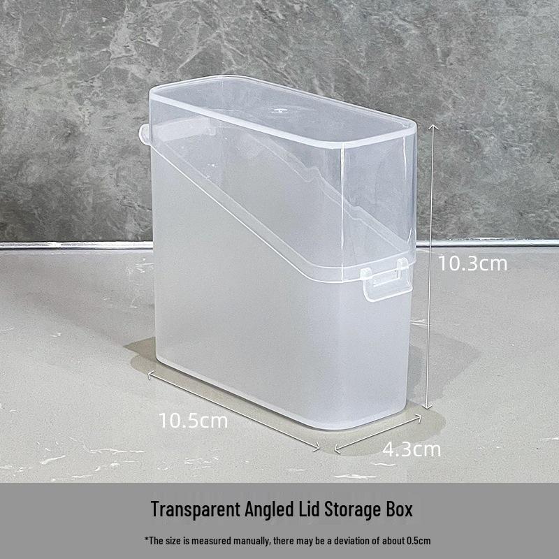 

Japanese-Style Cheese Slice & Tea Bag Organizer with Lid – Fresh Storage Box for Refrigerator прозорий