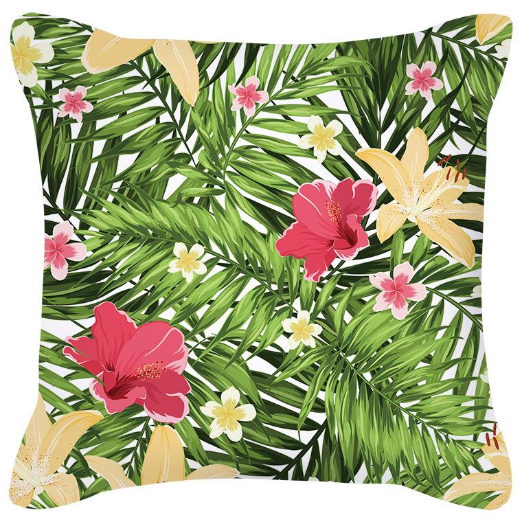 Plum Blossom Cushion Flamingo Birds Cherry Pillow for Home Chair Sofa Decoration Yellow Pillowcases