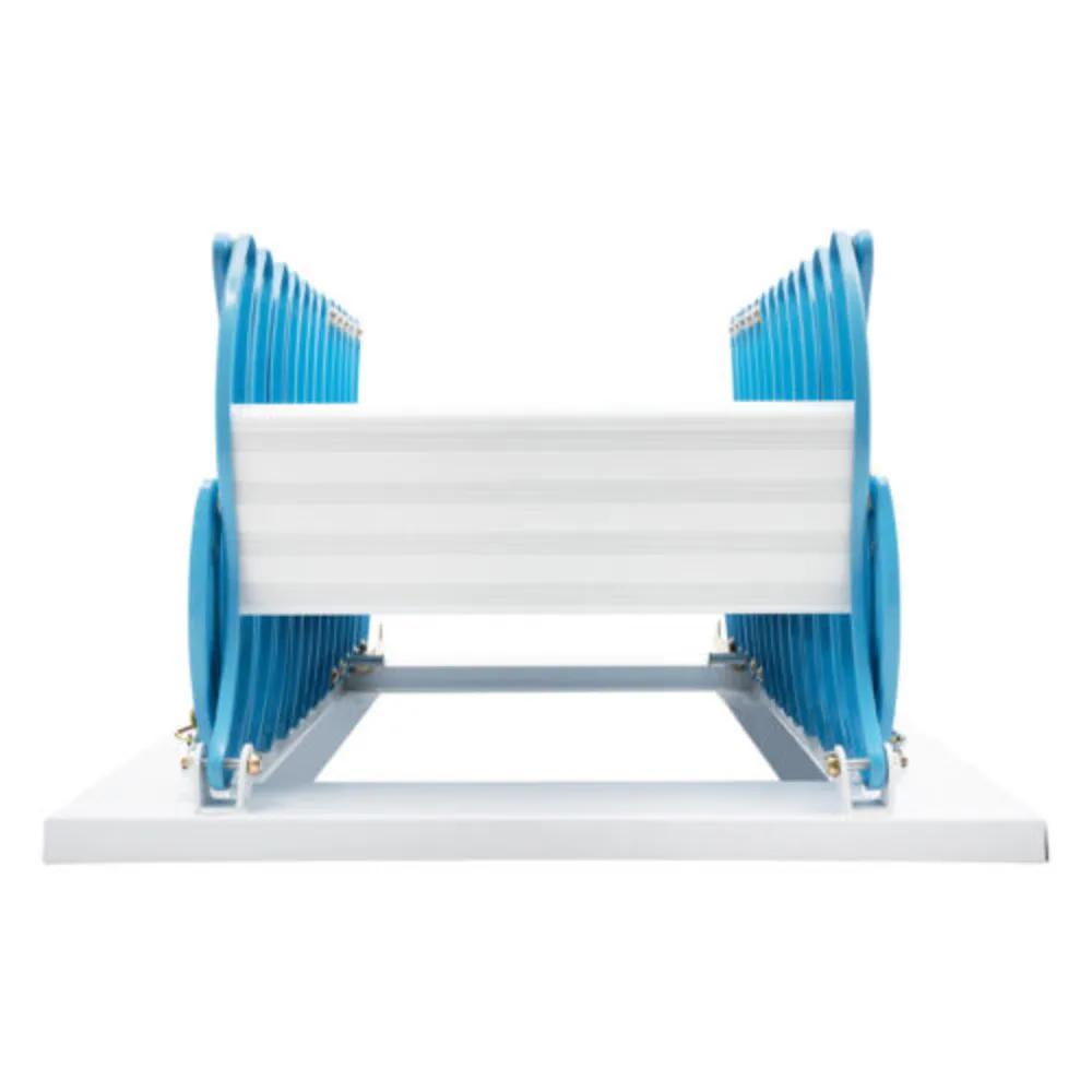 12.5ft Height Attic Ladder Loft Stairs Steps Folding Pull Down Stairs With Anti-slip feet & Alloy Steel Spring Easy To Install