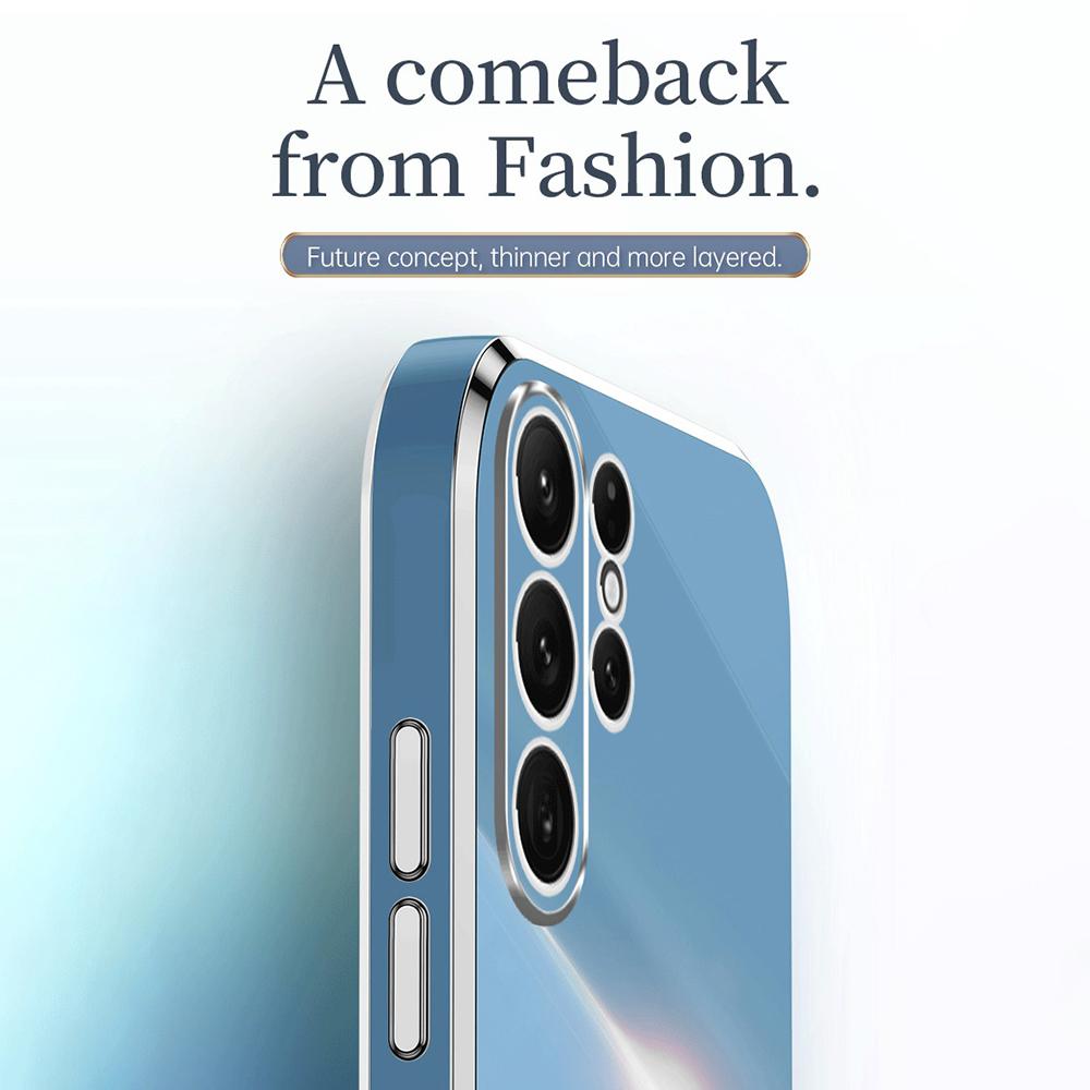 XINLI For Samsung Galaxy S23 Ultra Anti-fall Electroplating Phone Cover Soft TPU Protective Smartphone Case