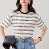 Navava NT1705 STriped PrinT Round Neck ShorT Sleeve T shirT