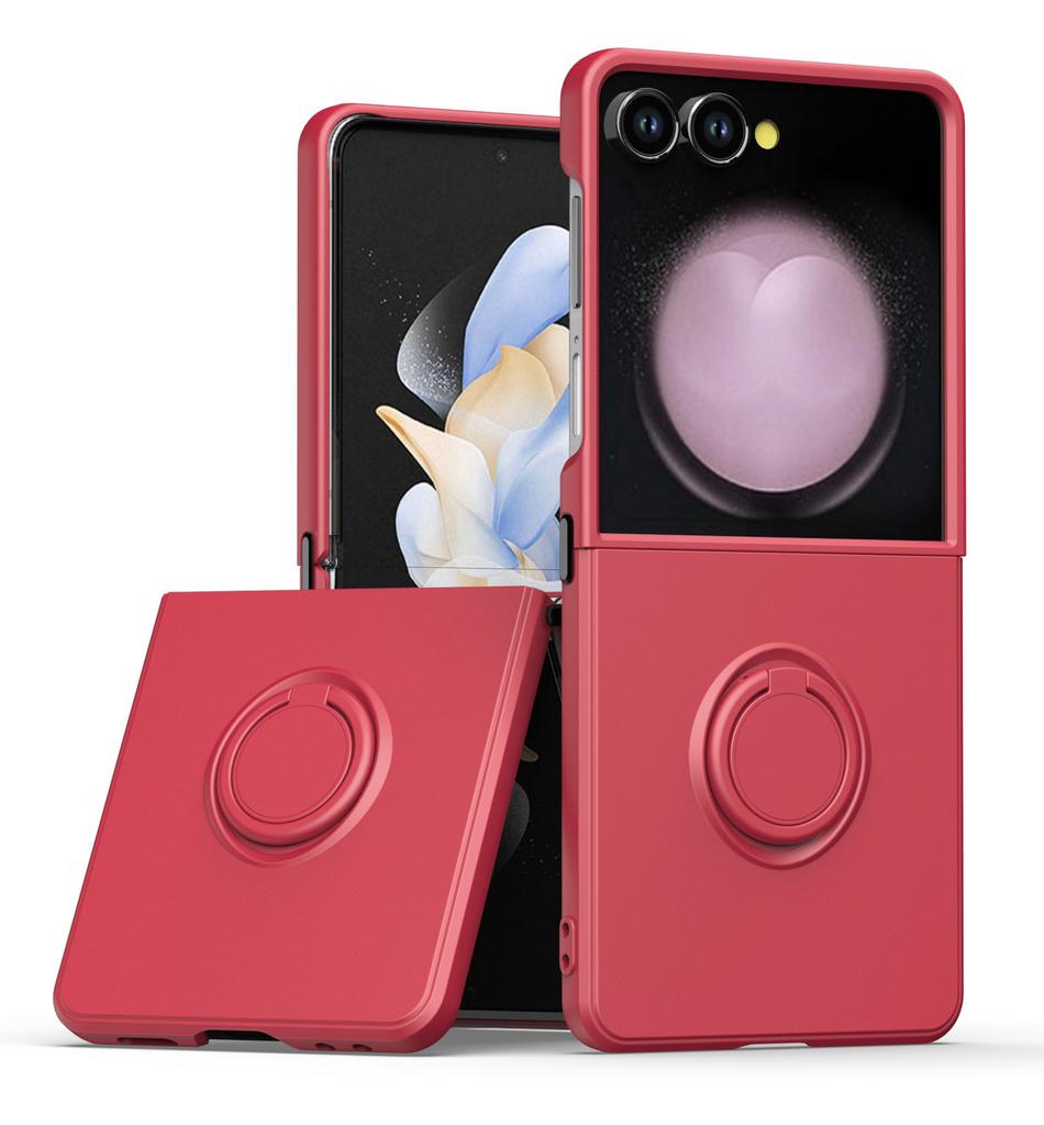 Applicable To Samsung Z FliP7 Liquid Folding Mobile Phone Case Z FliP6 Matte ZFliP5 Bracket Anti-drop Protective Case