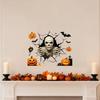 Halloween Wall Stickers, Self Adhesive Vinyl Decals, Waterproof Removable Wall Decals for Halloween Party Home Store Wall Decor