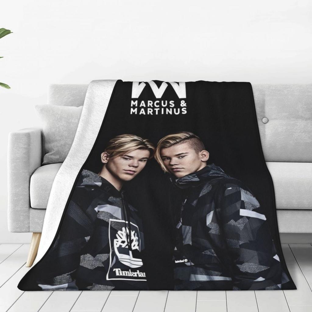 Marcus And Martinus Dvojčata Povlečení Přehozy MM Zpěvák Flanelová Přikrývka Na Pohovku Postel Pohodlný Potah Na Rozkládací Pohovku
