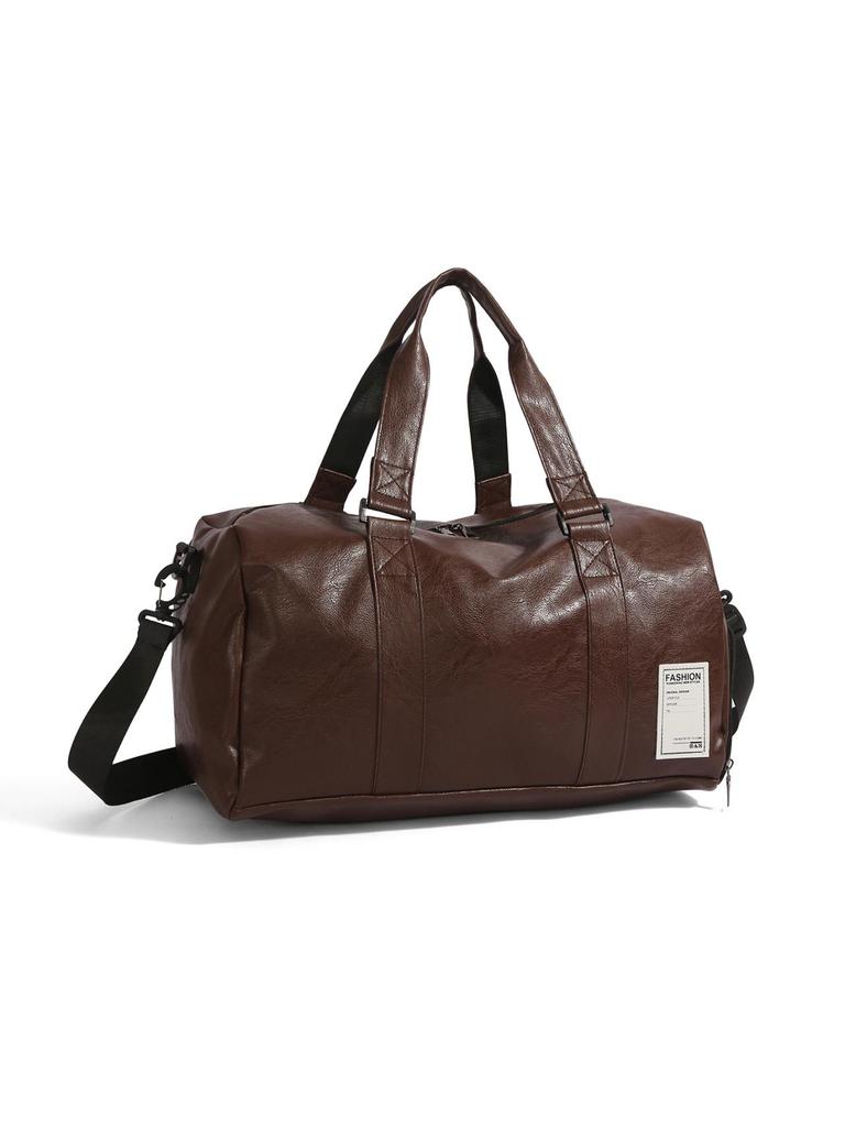 Men's Lightweight Water-Repellent PU Travel Bag for Gym, Yoga, and Sports
