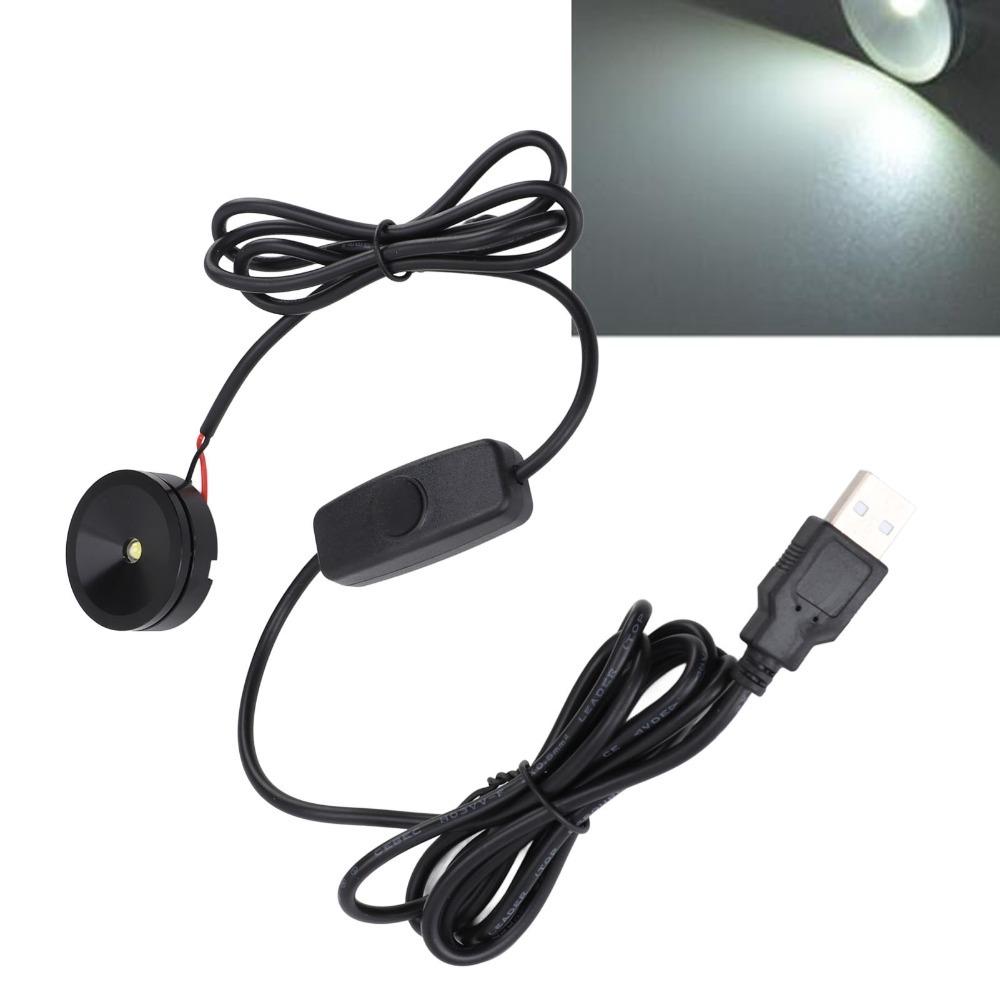2pcs 6.6ft Cable USB Mini Spotlights 5V Small Spot Lights LED Spotlights  Display Cabinets