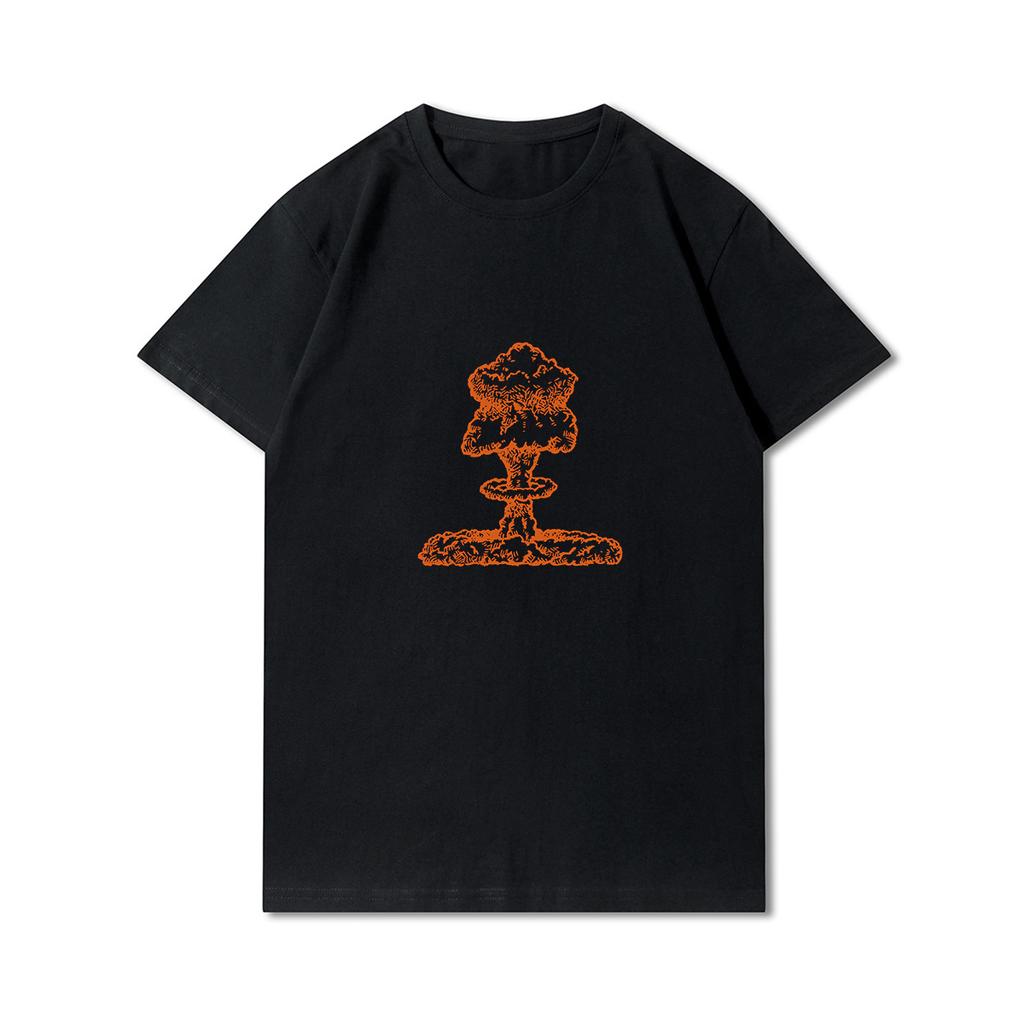 Anime 100 Muster Sommer Übergröße T-Shirts für Männer Buchstaben Bedruckt Lässige Kurzarm Oberteile 100% Baumwolle O Hals T-Shirts