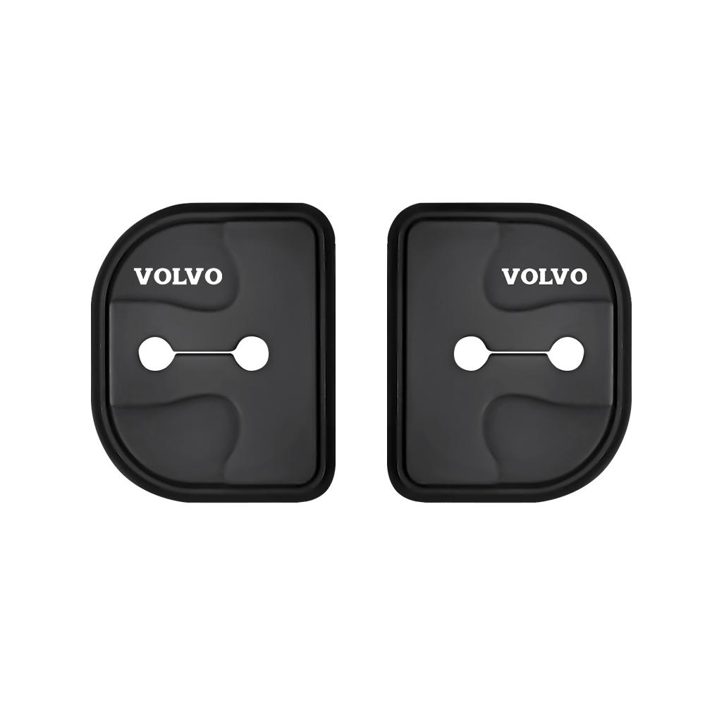 2/4pcs Car Silicone Door Lock Protective Cover Anti-Collision Shock Absorbing Pad for Volvo Rdesign XC90 S60 XC60 V70 S80 S40