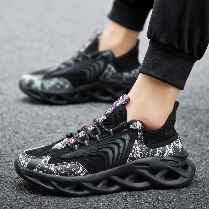 Men's shoes Guochao casual breathable mesh blade sneakers men's running shoes non-slip soft sole