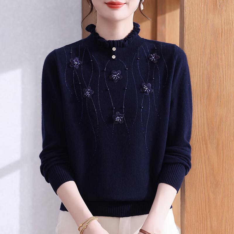 

XUEXI 2025 Winter Women s Pure Wool Thermal Sweater XL