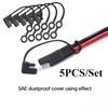5PCS SAE Waterproof Cover, Dustproof Connector Cap for BMW Motorcycle, IP67 Sealed Charger Port Protector, Black