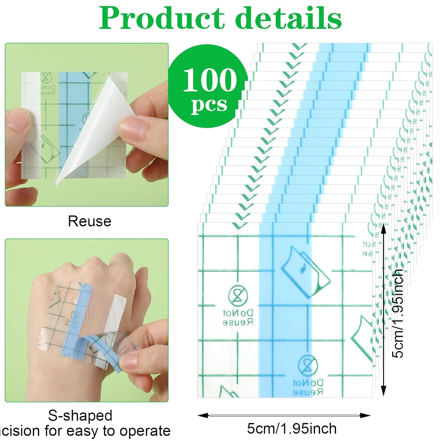 100 шт. Набор одноразовых палитр для смешивания макияжа, прозрачный поддон для смешивания тональной основы, клейкая прозрачная палитра для художника, водостойкая палитра, лента