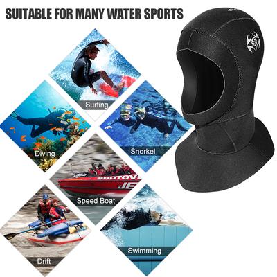 3mm Thermal Neoprene Diving Hood Wetsuit Hat Warm Diving Cap for Water Sports
