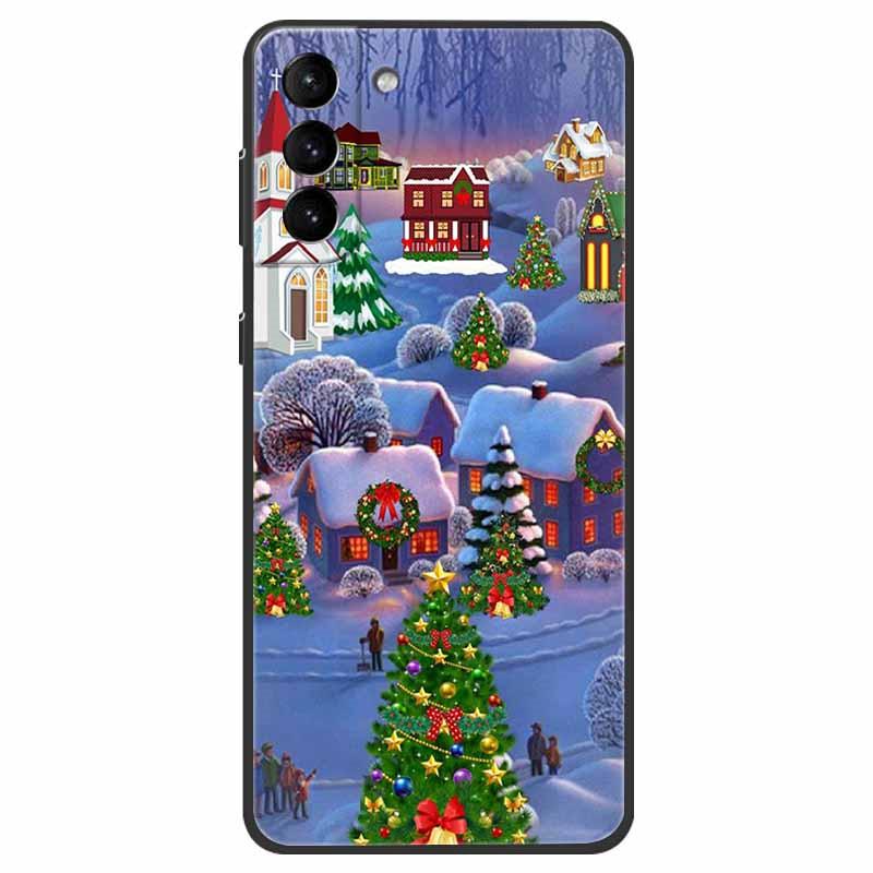 Christmas Case For Samsung S21 Plus Case S21 FE Silicone Soft TPU Cover for Samsung Galaxy S21 / S21 Ultra FE + 5G Case New Year