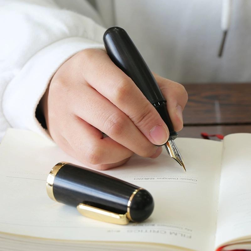 MAJOHN Q1 Short Cute Fountain Pen Hand Ledger Fine Pointed Pen Writing Small Fat Pen School Office Supplies Stationery