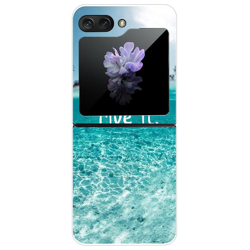Für Samsung Galaxy Z Flip5 Hülle Harte PC-Handy-Rückabdeckung für Samsung Galaxy Z Flip 5 5G Hüllen 6,7'' ZFlip5 Niedliche Katze Funda Schale