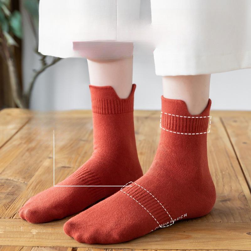 Pure Cotton Long Socks, Anti-odor White Women's Socks for Spring and Autumn, All-cotton Mid-length Socks for Autumn and Winter