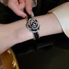 Blac Inlaid Rhinestone Mountainous Tea Flower Crystal Bracelet for Women New Luxury High Grade Bracelets Fashion Handpiece