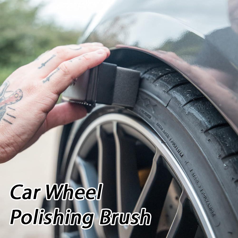 Car Tire Wax Polishing Wear-resistant Sponge Car Paint Surface Interior Cleaning Sponge Waxing Care Thickened Sponge Block