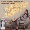 1 Adet 96LED Masaüstü Duvar Parti Ev Dekorasyonu için Ağaç Dalı Işığı Gece Lambası 8 Mod USB ile Çalışan Kendin Yap Şenlikli Ağaç Sarmaşık Işığı