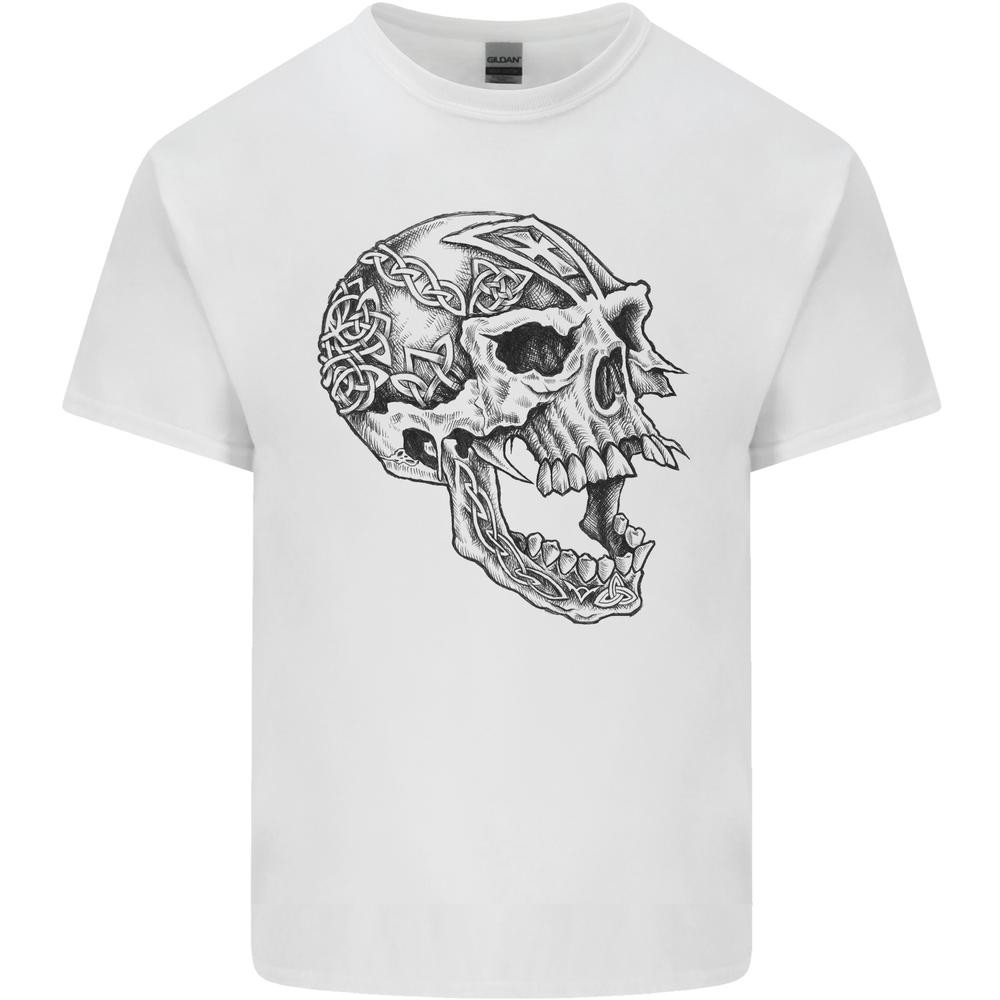 Viking Skull Symbols Kids T-shirt Childrens XXL