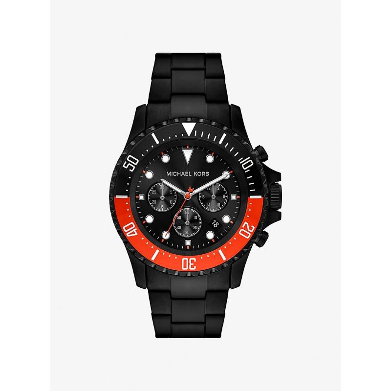 Большие часы Michael Kors Everest с черным покрытием MKO1158 жженая сиена
