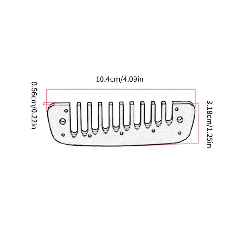 Professional 10 Holes Diatonic Harmonica Comb Replacement Practical Metal Harmonica Comb Harmonica Part Enduring