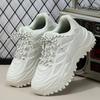 Women Fashion Lace-up Running Shoes Breathable Outdoor Training Hiking Sneakers Female Non-slip Height Increased Walking Shoes Plus
