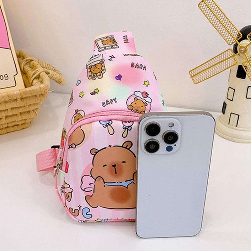 Capybara Backpack Cute Doll Stuffed Bag Multifunctional Storage Bag Capybara Chest Bag Home Decoration Shoulder Messenger Bag