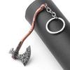 Punk Fashion Jewelry God Of War 4 Kratos Axe Keychains Exquisite Crystal Carved pattern Axe Pendant key holder Souvenir jewelry