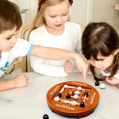 4 In A Row Game Toy Educational Orbit Logic Board Game 2 Player Fast Strategy Game Track Logic Board for Fun Family Amusement