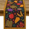 Happy Shavuot Linen Table Runner Jewish Holiday Home Party Decorations Washable Kitchen Dining Table Runners Dresser Scarf Decor