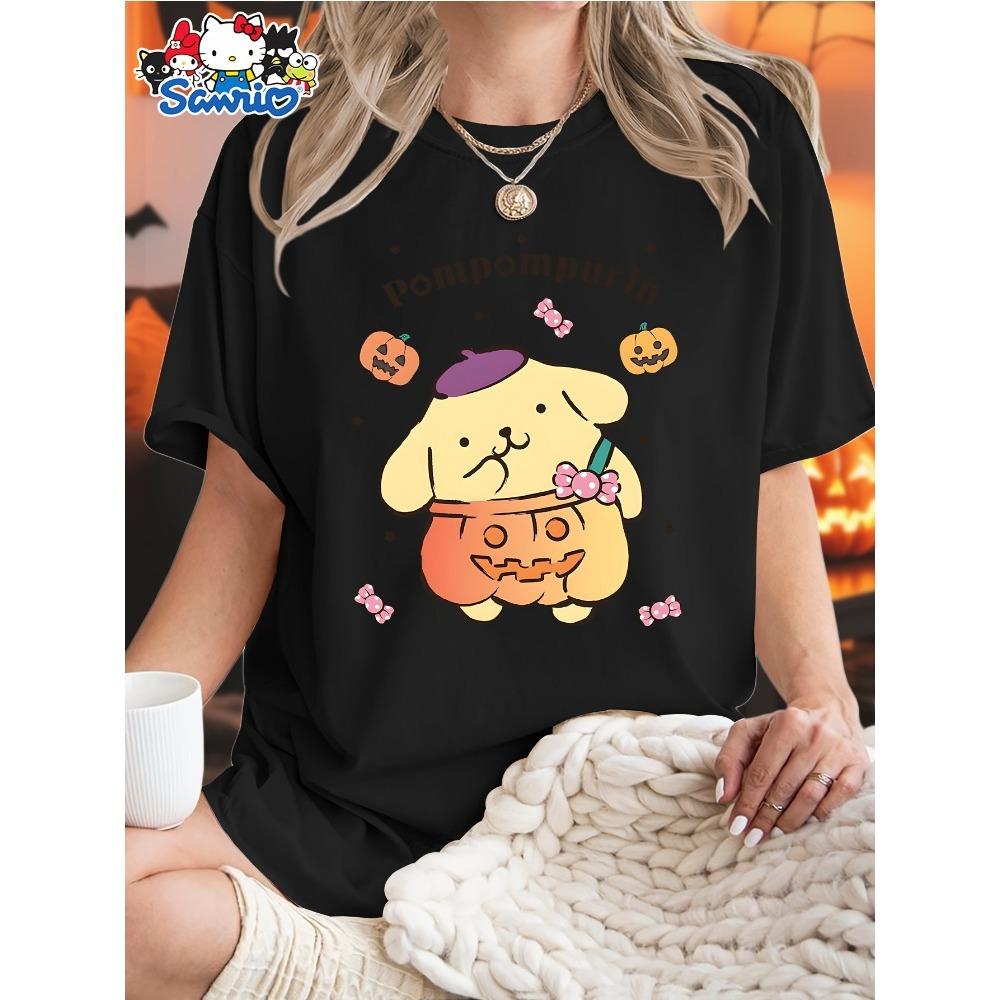 

Miniso Sanrio Pudding Dog Print ShortSleeve Women TShirt Comfortable Fashionable Retro Casual Versatile Sporty Hotselling Top S