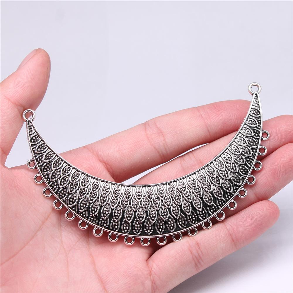 2pcs Necklace Connector For Jewelry Making Tibetan Silver Color Pendants Antique Jewelry Making DIY Handmade Craft